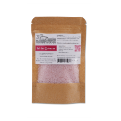 Sel de vin rosé en sachet de 50 grammes