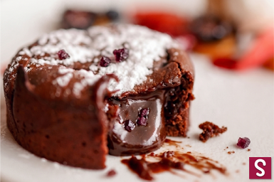 Moelleux au chocolat sel de vin rouge Sel des Coteaux - recette gastronomique